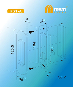 Ручка для раздвижных дверей RS-1-A SB (матовая латунь) #227447
